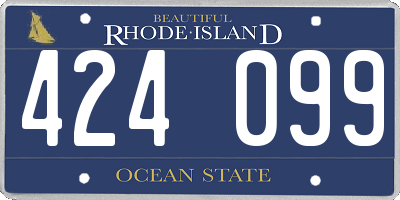 RI license plate 424099