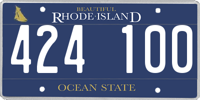 RI license plate 424100