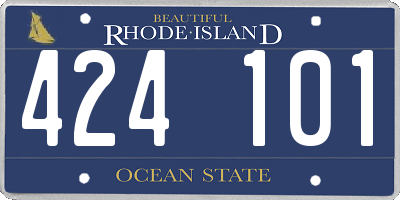 RI license plate 424101