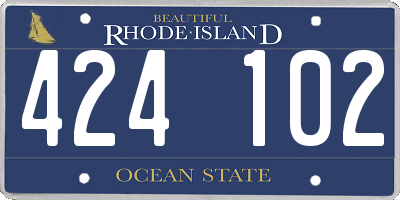 RI license plate 424102