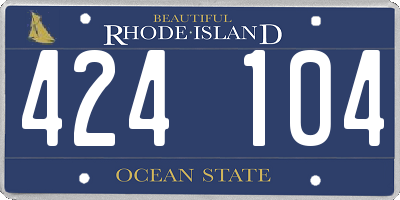 RI license plate 424104