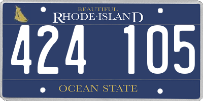RI license plate 424105
