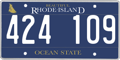 RI license plate 424109