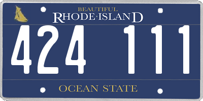 RI license plate 424111