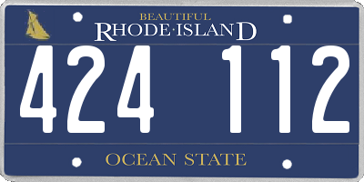 RI license plate 424112