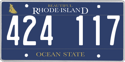 RI license plate 424117