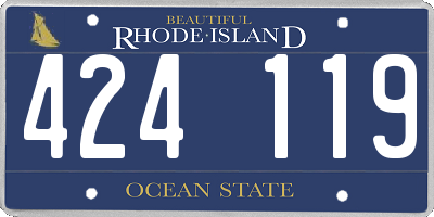 RI license plate 424119