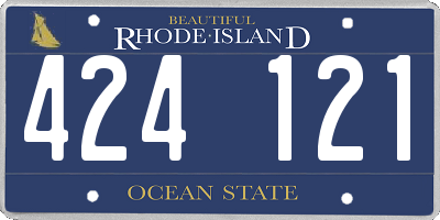 RI license plate 424121