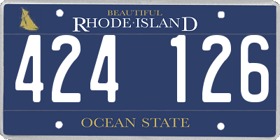 RI license plate 424126