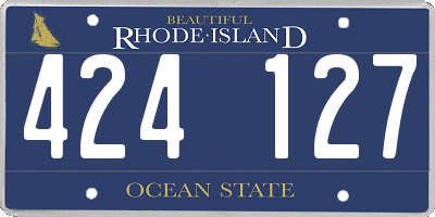 RI license plate 424127