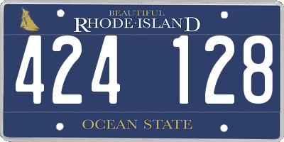 RI license plate 424128