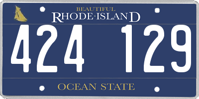 RI license plate 424129