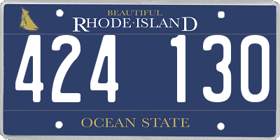 RI license plate 424130