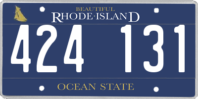 RI license plate 424131