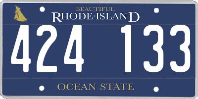 RI license plate 424133