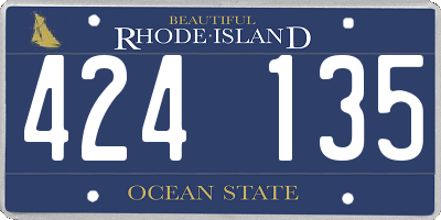 RI license plate 424135