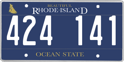 RI license plate 424141