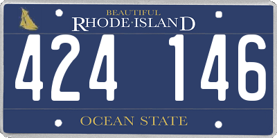 RI license plate 424146