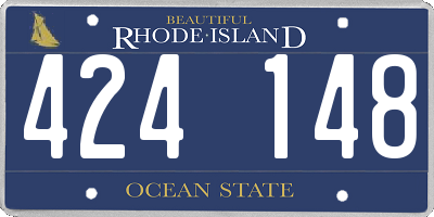 RI license plate 424148