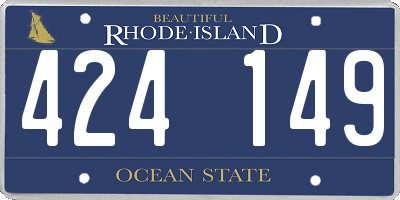 RI license plate 424149