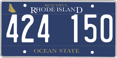 RI license plate 424150