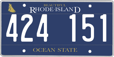 RI license plate 424151