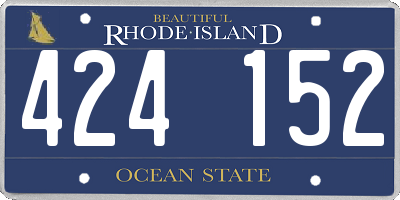 RI license plate 424152