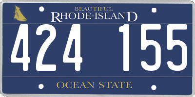 RI license plate 424155