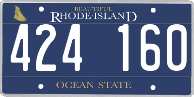 RI license plate 424160