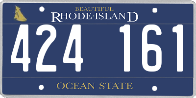 RI license plate 424161