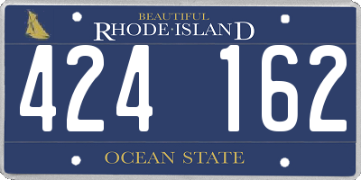 RI license plate 424162