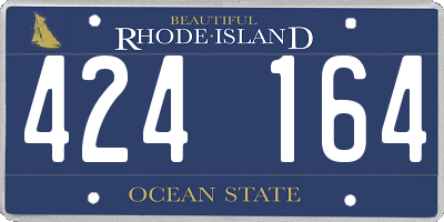 RI license plate 424164