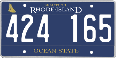 RI license plate 424165