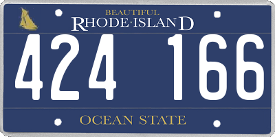 RI license plate 424166