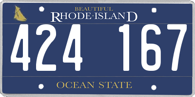 RI license plate 424167