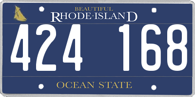 RI license plate 424168