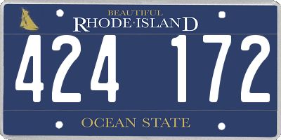 RI license plate 424172