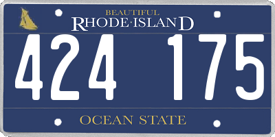 RI license plate 424175