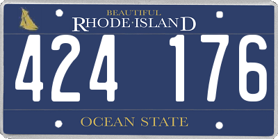 RI license plate 424176