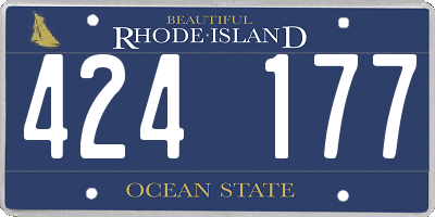 RI license plate 424177