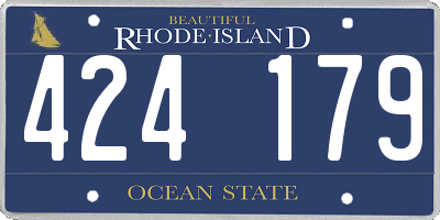 RI license plate 424179