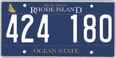 RI license plate 424180