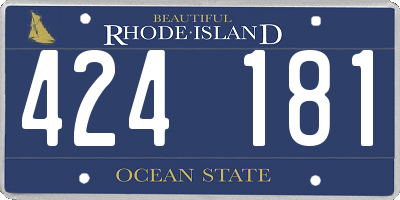 RI license plate 424181