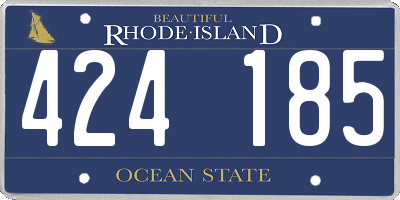 RI license plate 424185