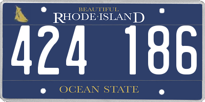 RI license plate 424186
