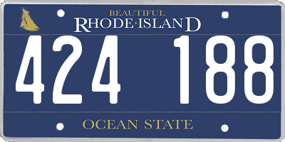 RI license plate 424188