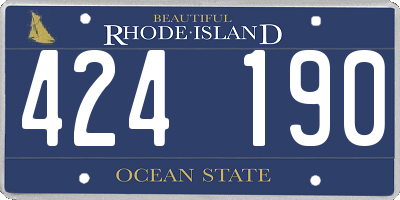 RI license plate 424190