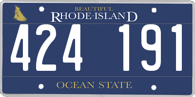 RI license plate 424191