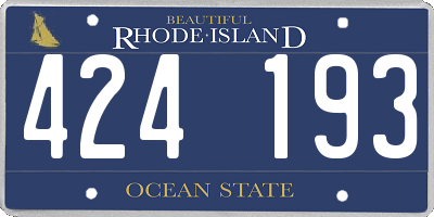 RI license plate 424193