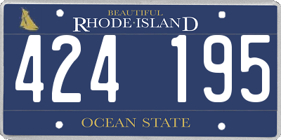 RI license plate 424195